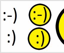 Pouting smiley.  Smileys from symbols.  The meaning of an emoticon written in symbols.  Cool emoticons from symbols